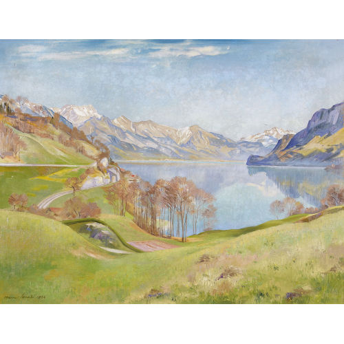 MARCUS JACOBI : Brienzersee im Vorfr�hling (DOBIASCHOFSKY AUKTIONEN AG)