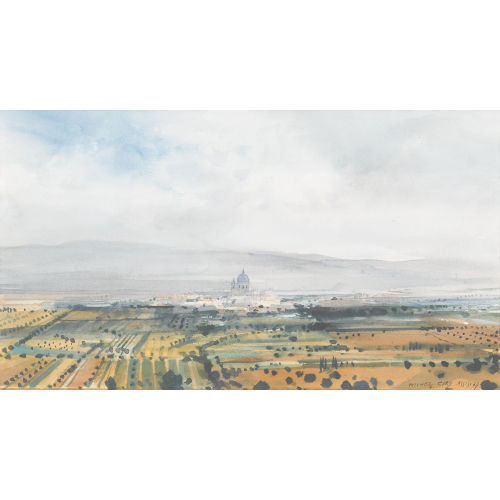 MICHEL CIRY : Sicht auf die Basilika Santa Maria degli Angeli bei Assisi (DOBIASCHOFSKY AUKTIONEN AG)