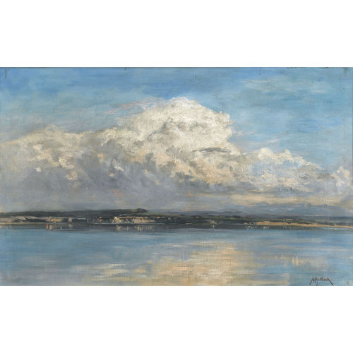 AUGUSTE HENRI BERTHOUD : Wolken �ber dem Neuenburgersee (DOBIASCHOFSKY AUKTIONEN AG)
