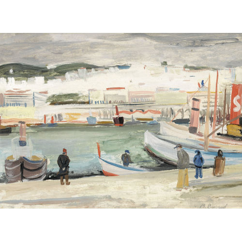 MAURICE BARRAUD : Hafenpartie mit Staffage (DOBIASCHOFSKY AUKTIONEN AG)
