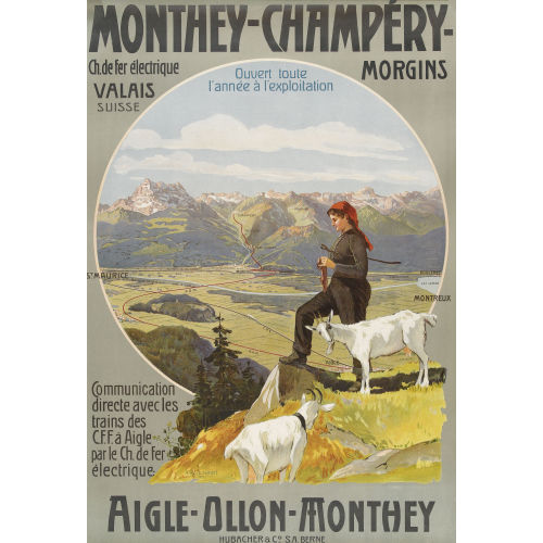 ANTON RECKZIEGEL : 'Monthey-Champ�ry-Morgins' (DOBIASCHOFSKY AUKTIONEN AG)
