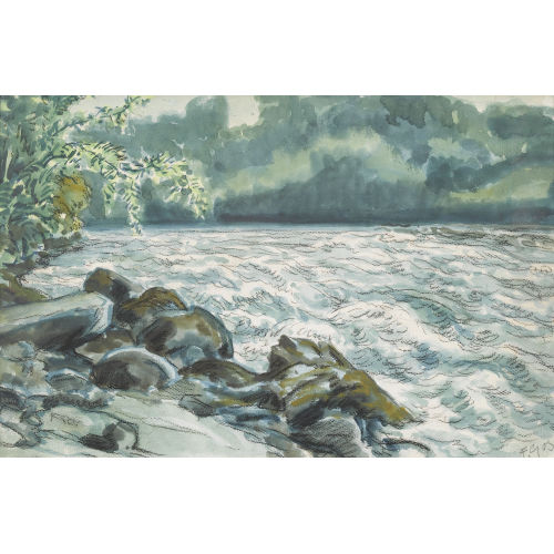FRAN�OIS GOS : Gewitter �ber einem See (DOBIASCHOFSKY AUKTIONEN AG)