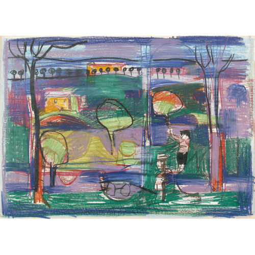 SERGE BRIGNONI : Bunte Landschaftspartie (DOBIASCHOFSKY AUKTIONEN AG)