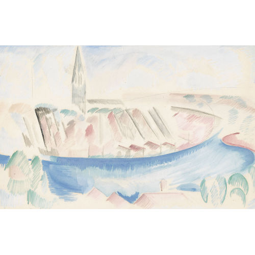 ALICE BAILLY : Expressive Ansicht von Bern und der Aare (DOBIASCHOFSKY AUKTIONEN AG)