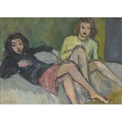 JEAN-F�LIX DUCOMMUN : Interieur mit zwei jungen Frauen (DOBIASCHOFSKY AUKTIONEN AG)