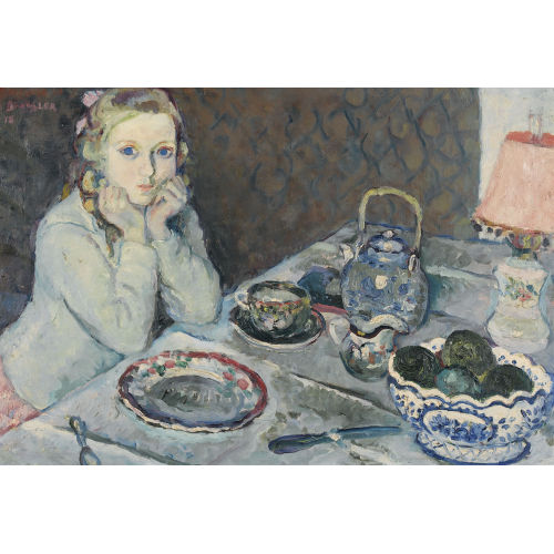 �MILE BRESSLER : M�dchen am fein gedeckten Tisch (DOBIASCHOFSKY AUKTIONEN AG)