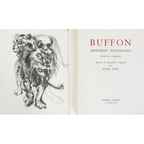 HANS ERNI : 'Buffon, Histoires naturelles' (DOBIASCHOFSKY AUKTIONEN AG)