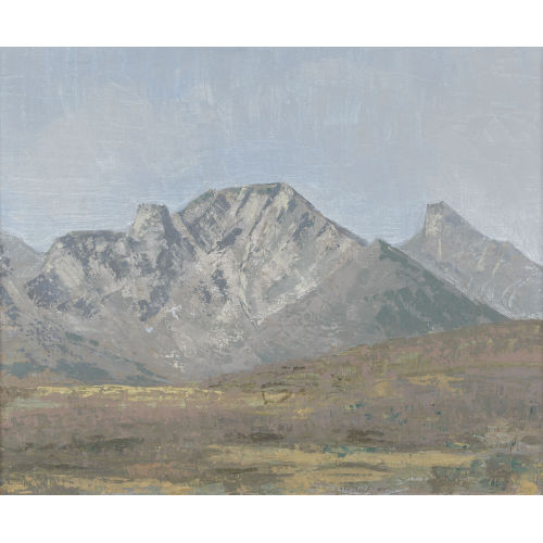 ALFRED GLAUS : Weite Gebirgslandschaft mit dem Stockhorn (DOBIASCHOFSKY AUKTIONEN AG)
