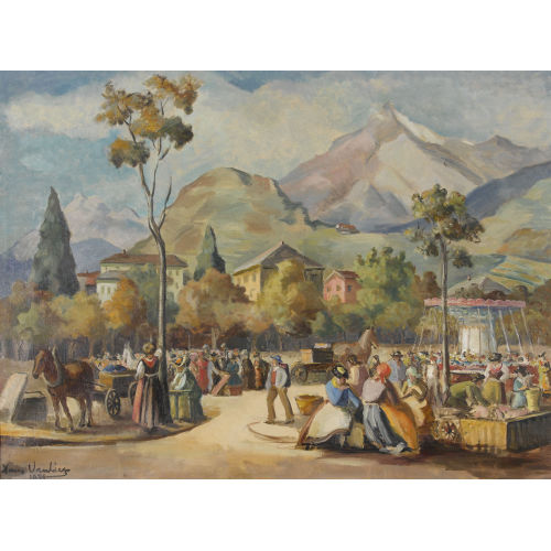 HANS VAUTIER : 'Markt in Sion' (DOBIASCHOFSKY AUKTIONEN AG)