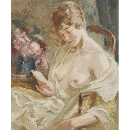 CHARLES �MILE HORNUNG : Dame bei der Lekt�re (DOBIASCHOFSKY AUKTIONEN AG)