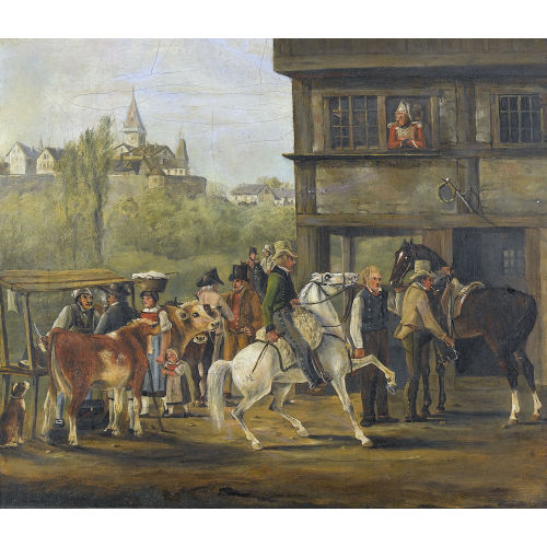 CONRAD GESSNER : 'Pferdemarkt' (DOBIASCHOFSKY AUKTIONEN AG)