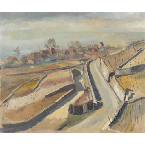 ERNEST PIZZOTTI : Herbstliche Weinberge im Lavaux (DOBIASCHOFSKY AUKTIONEN AG)