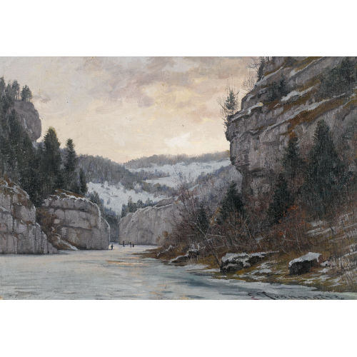 �DOUARD JEANMAIRE : 'Sur le Doubs gel�' (DOBIASCHOFSKY AUKTIONEN AG)