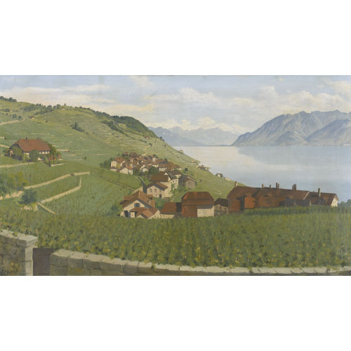 ALBERT DUPLAIN : Blick auf Epesses im Lavaux (DOBIASCHOFSKY AUKTIONEN AG)