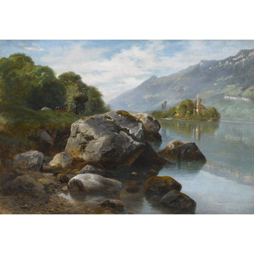 CHARLES LOUIS GUIGON : 'Lac de Brienz' (DOBIASCHOFSKY AUKTIONEN AG)
