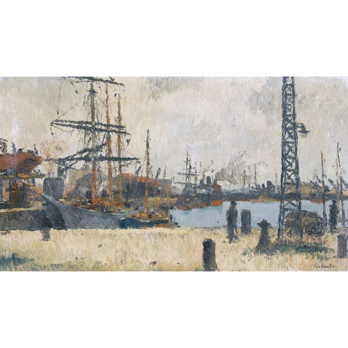 GASTON BALANDE : Franz�sische Hafenpartie (DOBIASCHOFSKY AUKTIONEN AG)