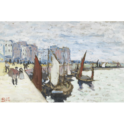 GEORGES D′ ESPAGNAT : Le port anim� (DOBIASCHOFSKY AUKTIONEN AG)