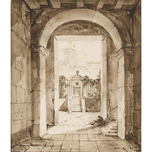 FRAN�OIS MARIUS GRANET : Blick in einen Klosterhof (DOBIASCHOFSKY AUKTIONEN AG)