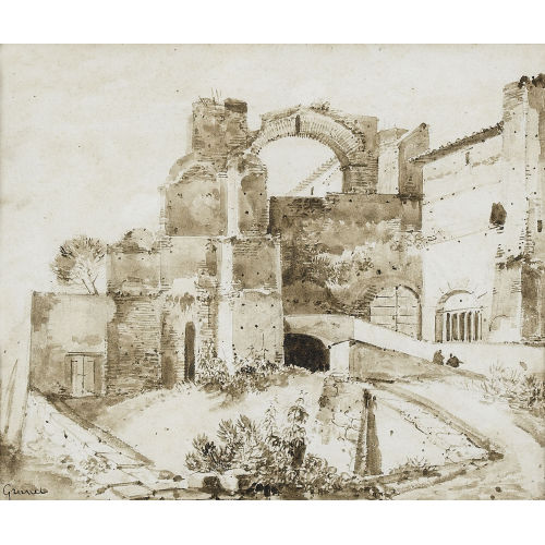 FRAN�OIS MARIUS GRANET : Inneres einer Burgruine (DOBIASCHOFSKY AUKTIONEN AG)