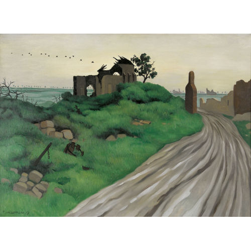 F�LIX VALLOTTON : '�glise des Hurlus en ruines' (DOBIASCHOFSKY AUKTIONEN AG)