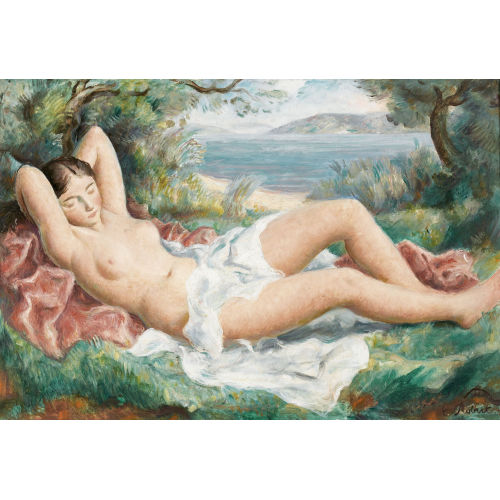 PAUL TH�OPHILE ROBERT : Baigneuse endormie (DOBIASCHOFSKY AUKTIONEN AG)