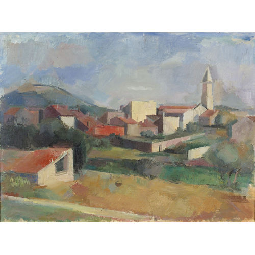 MAX VON M�HLENEN : S�dliche Landschaft mit Dorf (DOBIASCHOFSKY AUKTIONEN AG)