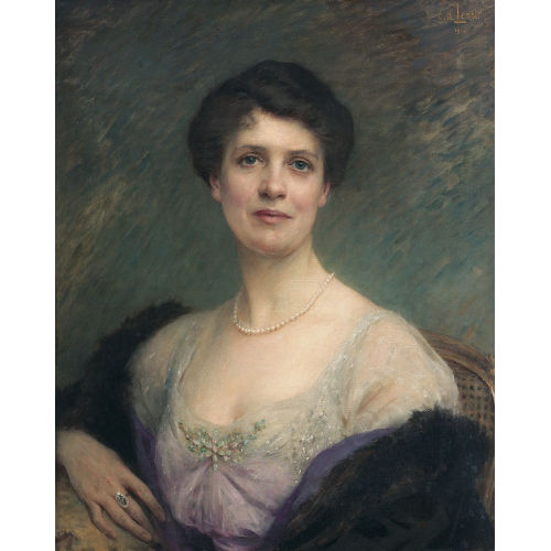 CHARLES-AMABLE LENOIR : Portr�t einer Dame mit Perlenkette (DOBIASCHOFSKY AUKTIONEN AG)