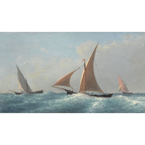 LOUIS MENNET : Segelboote auf leicht bewegter See (DOBIASCHOFSKY AUKTIONEN AG)