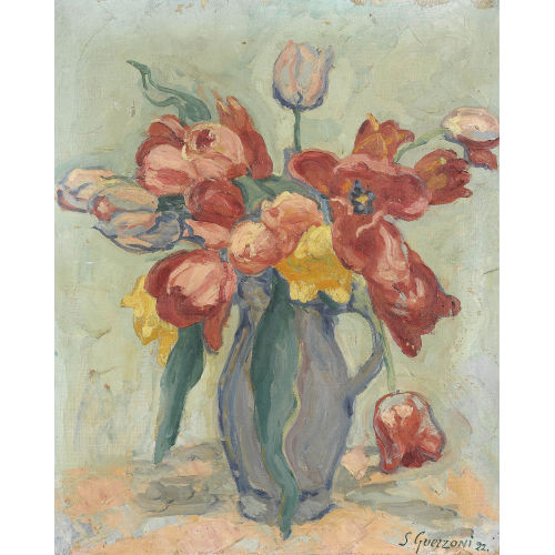 ST�PHANIE CAROLINE JEANNE GUERZONI : Stillleben mit roten Tulpen (DOBIASCHOFSKY AUKTIONEN AG)