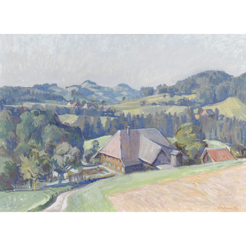 WERNER SCHMUTZ : Emmentaler Landschaft bei Ferenberg (DOBIASCHOFSKY AUKTIONEN AG)