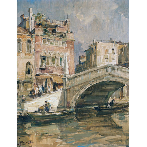ANGELO BROMBO : 'Ponte delle guglie' (DOBIASCHOFSKY AUKTIONEN AG)