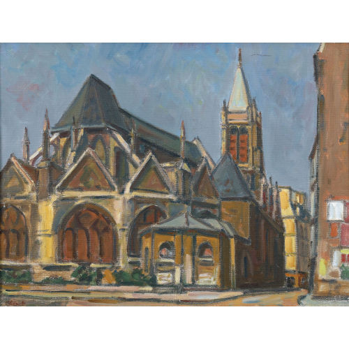 CHARLES LOUIS AUGUSTE CHINET : 'Eglise St-S�verin Paris' (DOBIASCHOFSKY AUKTIONEN AG)