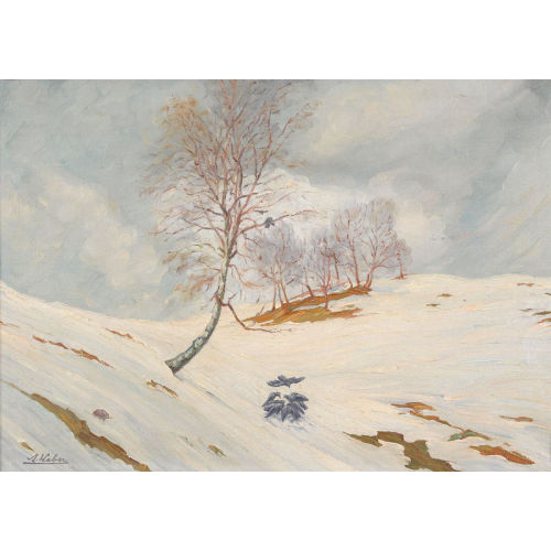 AUGUST WEBER : Winterlandschaft mit Kr�hen (DOBIASCHOFSKY AUKTIONEN AG)