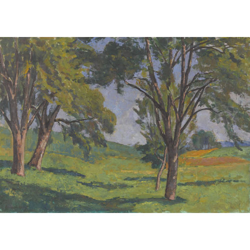 HERMANN HODLER : Sommerliche Baumlandschaft (DOBIASCHOFSKY AUKTIONEN AG)