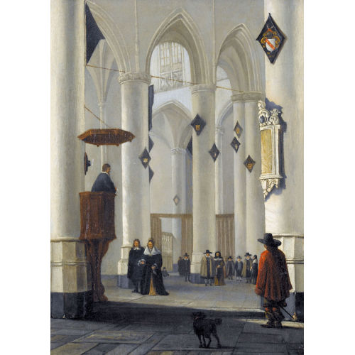 EMANUEL DE WITTE : Kircheninterieur mit Hochzeitszeremonie (DOBIASCHOFSKY AUKTIONEN AG)