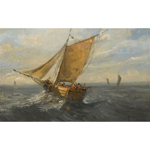 GUSTAVE COURBET : Le voilier (DOBIASCHOFSKY AUKTIONEN AG)
