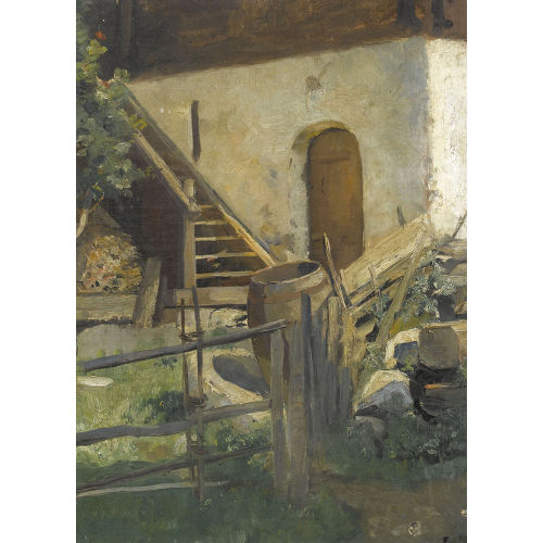 HANS BACHMANN : 'Hinterm Haus' (DOBIASCHOFSKY AUKTIONEN AG)