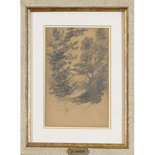 ALBERT ANKER : Landschaft mit B�umen (DOBIASCHOFSKY AUKTIONEN AG)