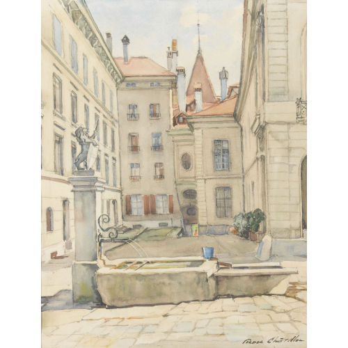 PIERRE CH�TILLON : Der L�wenbrunnen in der Berner Junkerngasse (DOBIASCHOFSKY AUKTIONEN AG)