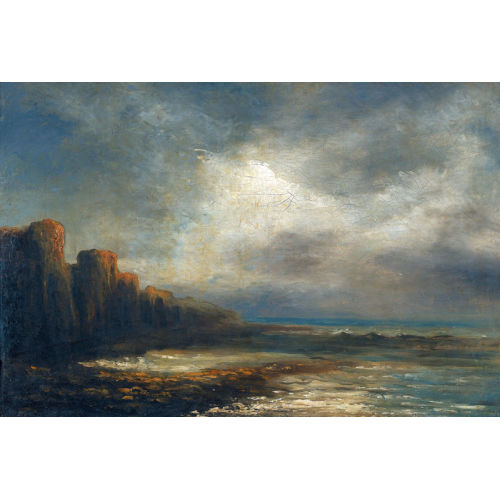 GUSTAVE COURBET : Felsige K�stenpartie in der Bretagne (DOBIASCHOFSKY AUKTIONEN AG)