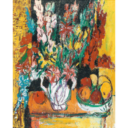 JEAN-LOUIS PIGUET : Blumenstillleben mit Fr�chtekorb (DOBIASCHOFSKY AUKTIONEN AG)