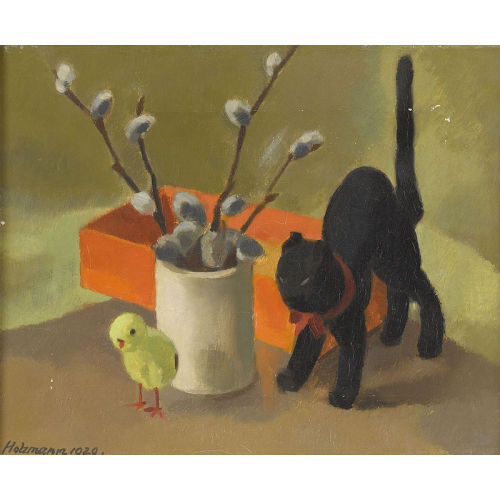 ADOLF HOLZMANN : Katze, K�tzchen, K�stchen und K�ken (DOBIASCHOFSKY AUKTIONEN AG)