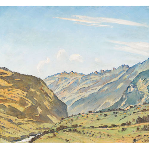 LOUIS D�RR : Herbstliches Bergtal (DOBIASCHOFSKY AUKTIONEN AG)