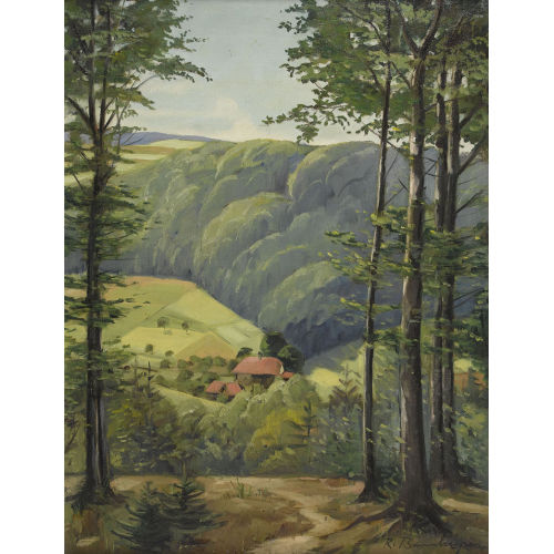 ROBERT BAUMBERGER : Waldlichtung im Emmental (DOBIASCHOFSKY AUKTIONEN AG)