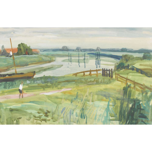 LEO DECK : Sommerliche Flusslandschaft (DOBIASCHOFSKY AUKTIONEN AG)