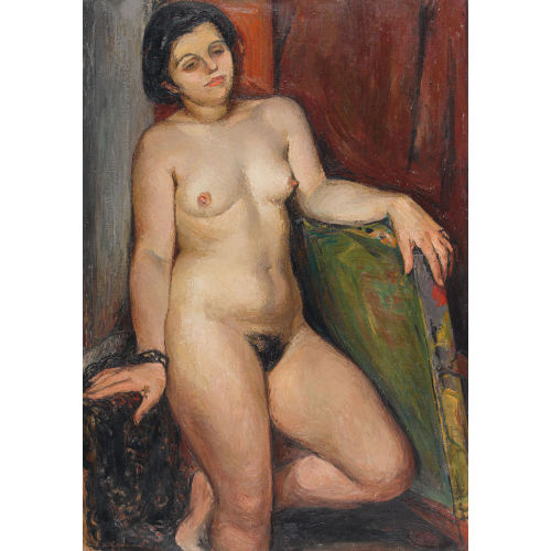 NANETTE GENOUD : Interieur mit weiblichem Akt (DOBIASCHOFSKY AUKTIONEN AG)