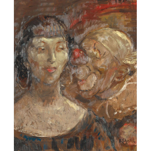 KARL SCHENK : Die Dame und der verliebte Clown (DOBIASCHOFSKY AUKTIONEN AG)
