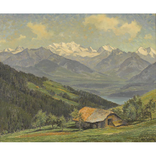 GOTTFRIED L�SCHER : Blick auf das Jungfraumassiv (DOBIASCHOFSKY AUKTIONEN AG)