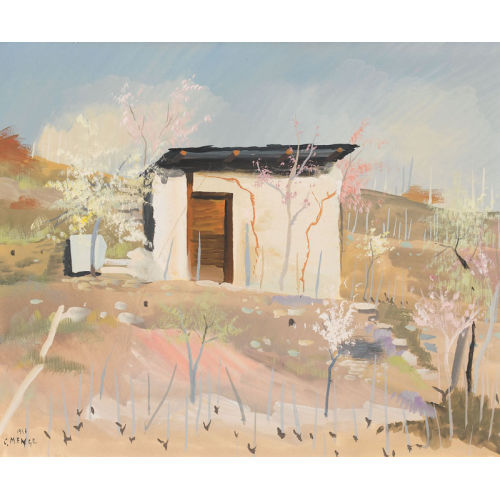 CHARLES MENGE : Fr�hlingslandschaft mit einem Gartenhaus (DOBIASCHOFSKY AUKTIONEN AG)