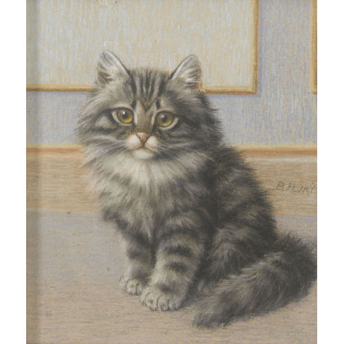 BURKHARD (GEN. KATZEN-FLURY) FLURY : Sitzendes K�tzchen (DOBIASCHOFSKY AUKTIONEN AG)